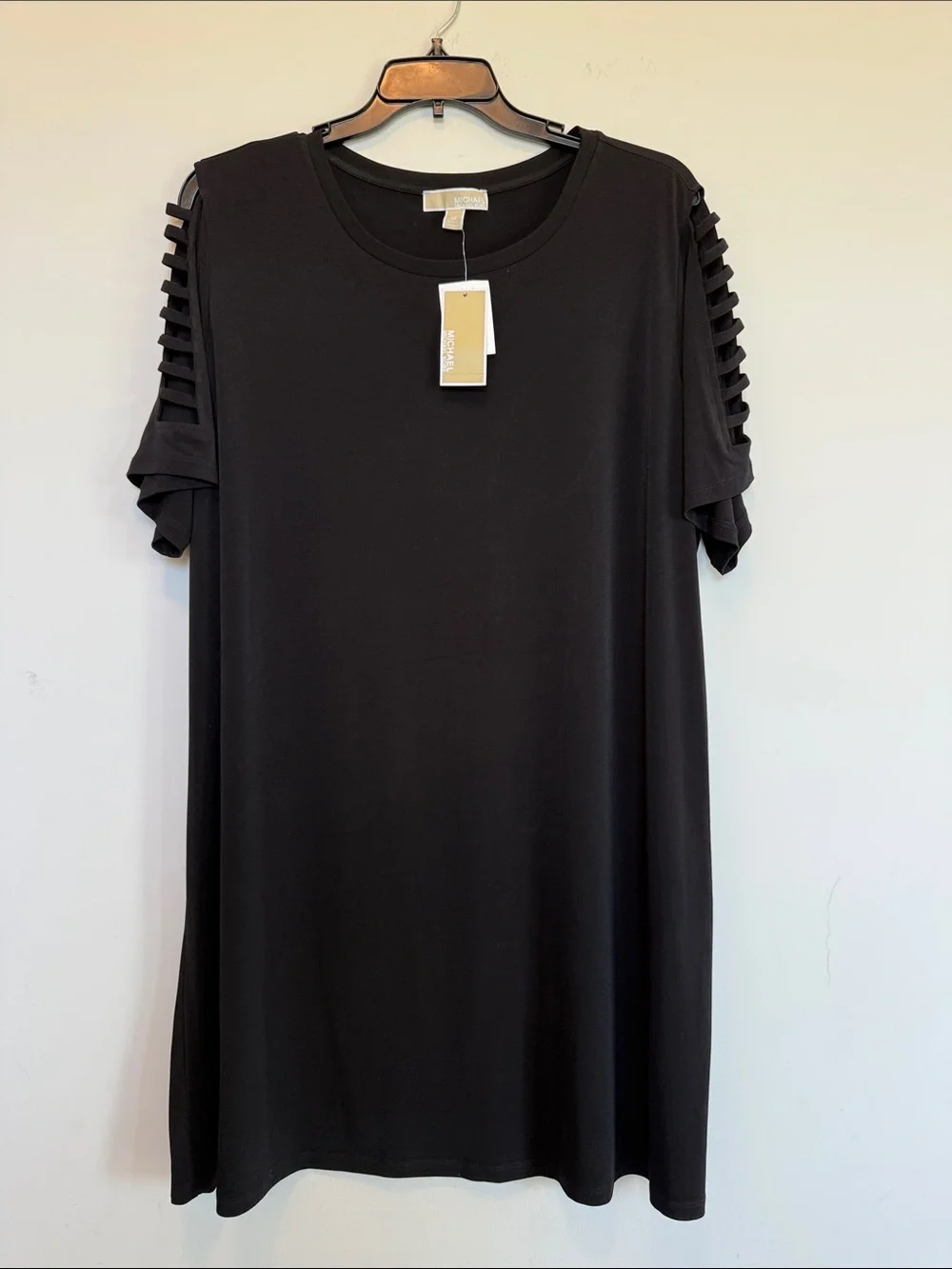 Michael Kors Black Cutout Sleeve Shift Dress